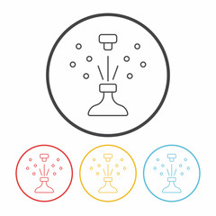 Fototapeta premium birthday drink line icon