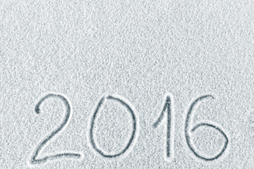 New Year's and Christmas background from snow