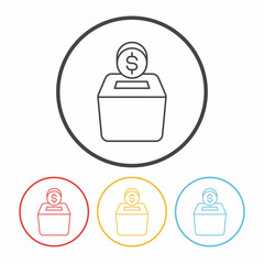 financial money symbol line icon