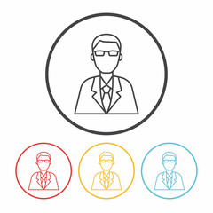 businessman line icon