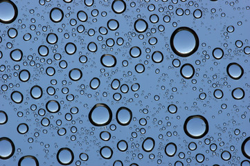  water drops on glass