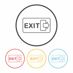 Fototapeta premium exit line icon