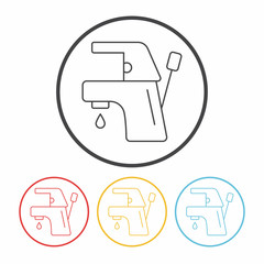 Faucet line icon