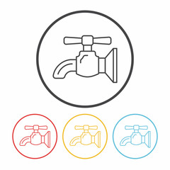 Faucet line icon