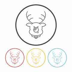 reindeer line icon