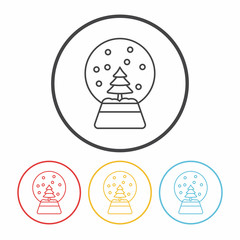 Christmas tree line icon