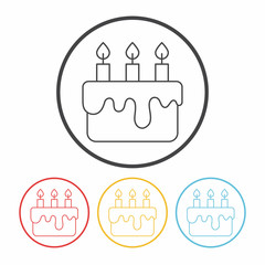 cake line icon