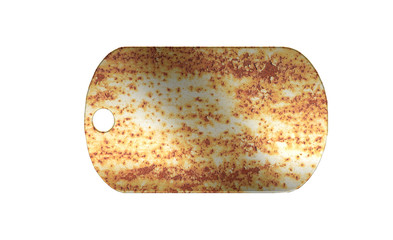Rusty metal tag