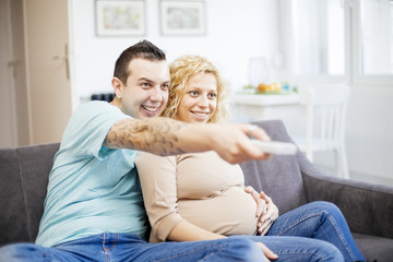 Loving couple wait for baby