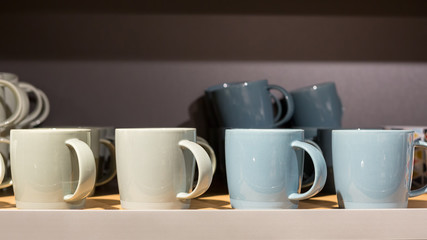 Earth tone color ceramic coffee cups
