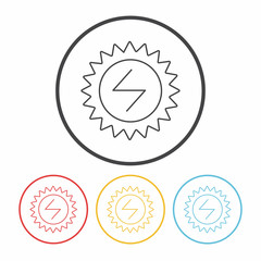 Environmental protection concept solar energy line icon