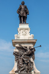 Monument de Samuel de Champlain (Samuel Champlain  Statue) Terrasse Dufferin Quebec City Québec Canada