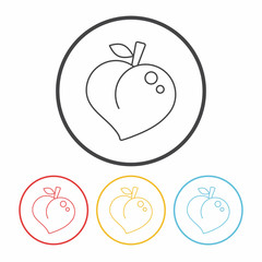 fruits peach icon