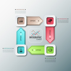 Modern infographics options banner