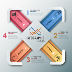 Modern infographics options banner.