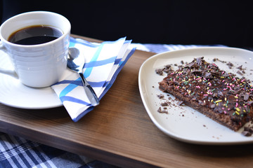 Coffee and  chocolate mocca bit pastry