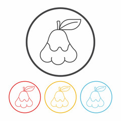 fruits wax-apple line icon
