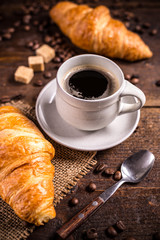Croissant and coffee