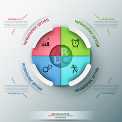 Modern infographics options banner.