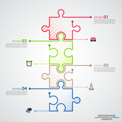 Modern infographic options banner.