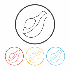 fruits Avocado line icon