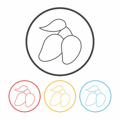 fruits mango line icon