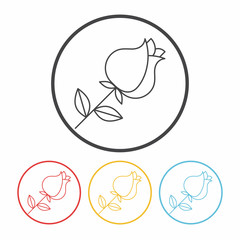 flower bouquet line icon