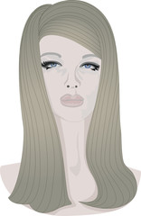 Vector portrait woman