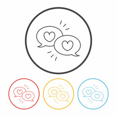 love message line icon