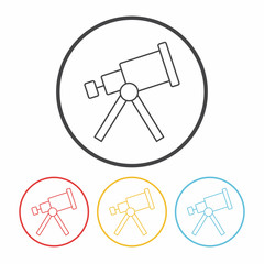 Space Telescope line icon