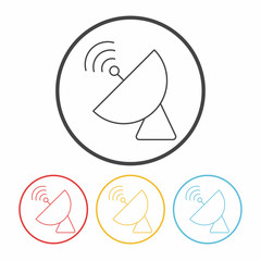 Space Satellite line icon