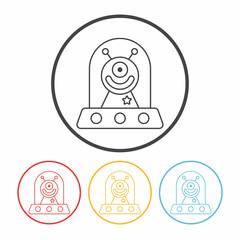Space Alien line icon