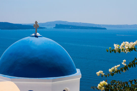 Church Cupol in Santorini, Greece