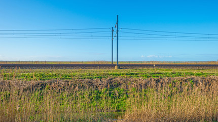 Railway through a rural landscape