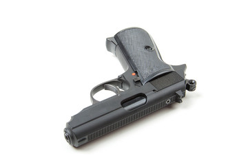 Isolated gun on white