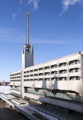 St. Petersburg, building of Marine Station (Sea Port) in harbor. Russia...
