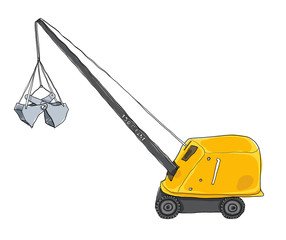 Toy  Crane  Mound Metalcraft Metal Craft Minn  Clam String Cable