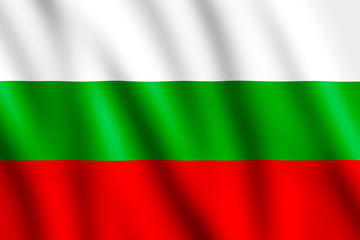 Bulgarian National Flag waving in the wind