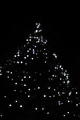 luci lucine sfocate luci natale a pois