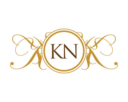KN Luxury Ornament initial Logo