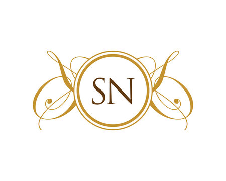 SN Luxury Ornament initial Logo