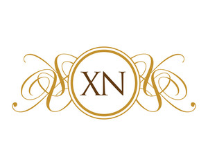 XN Luxury Ornament initial Logo