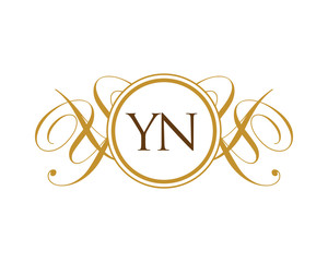 Fototapeta YN Luxury Ornament initial Logo obraz