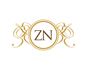 ZN Luxury Ornament initial Logo