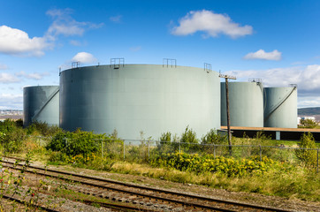 Oil Tanks along a Railway