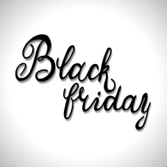 Black friday sale. Vector hand-drawing Lettering.