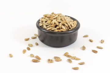 Salted seeds in a container