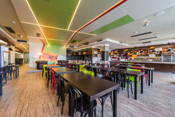 Interior of a modern restaurant
