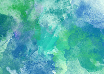 Ocean and Sea Colors Splash Watercolor Background