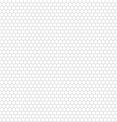 Seamless black and white hexagon (honeycomb) net pattern